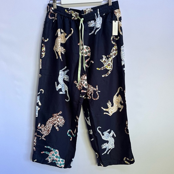NWT Anthropologie Cecilia Pettersson Flannel Animal Print Pajama Pants Bottoms L - Picture 12 of 13